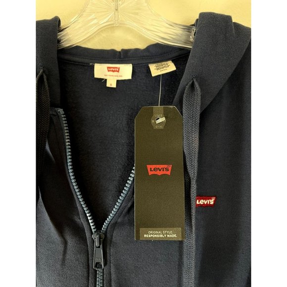 Authentic Levis Zip Up Hoodie - NEW WITH TAG - SIZE S - Picture 3 of 5